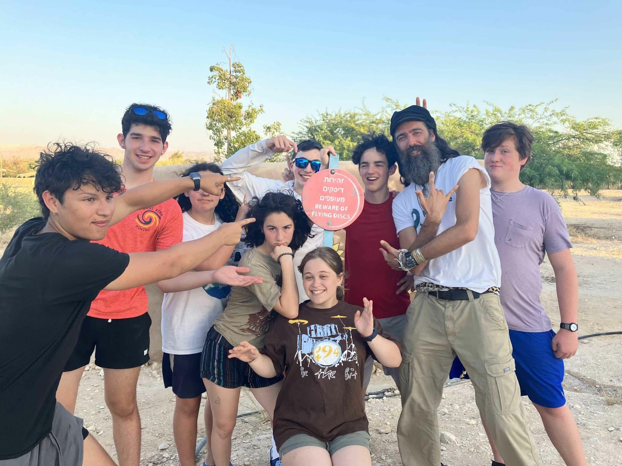 Group taking silly picture